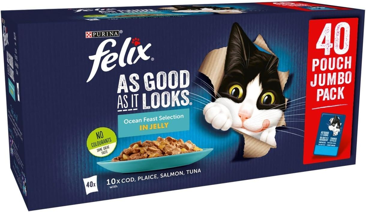 🐱 FELIX As Good As It Looks Ocean Feasts – 40 x 100g Pouches
