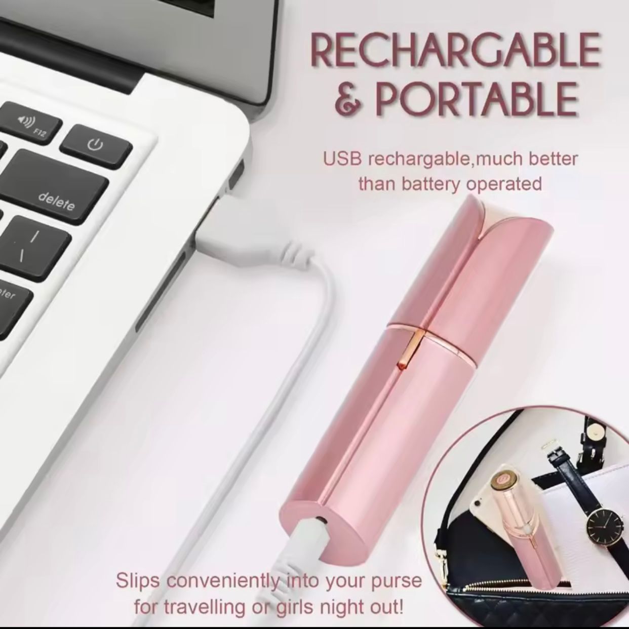 Electric Facial Hair Removal Epilator Eyebrow Lipstick Shape Painless Facial Sensitive Areas Bikini Depilator Shaver