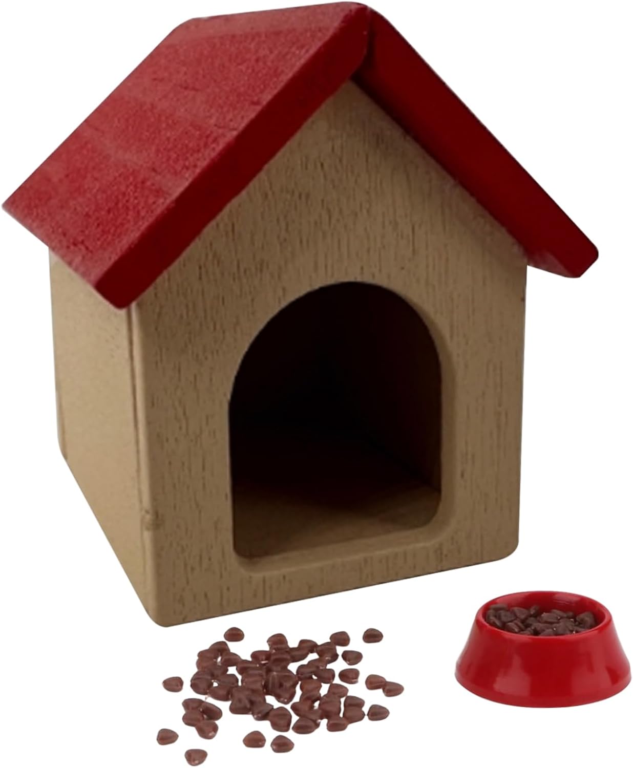 🐶 Miniature Dog House Set – 1:12 Scale Dollhouse Pet Furniture