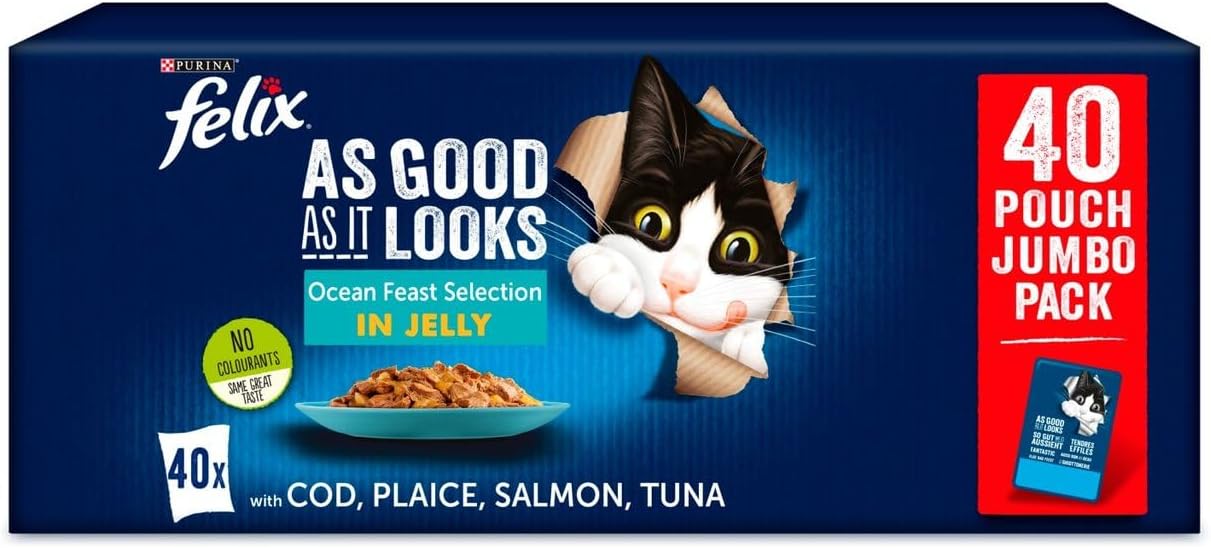 🐱 FELIX As Good As It Looks Ocean Feasts – 40 x 100g Pouches