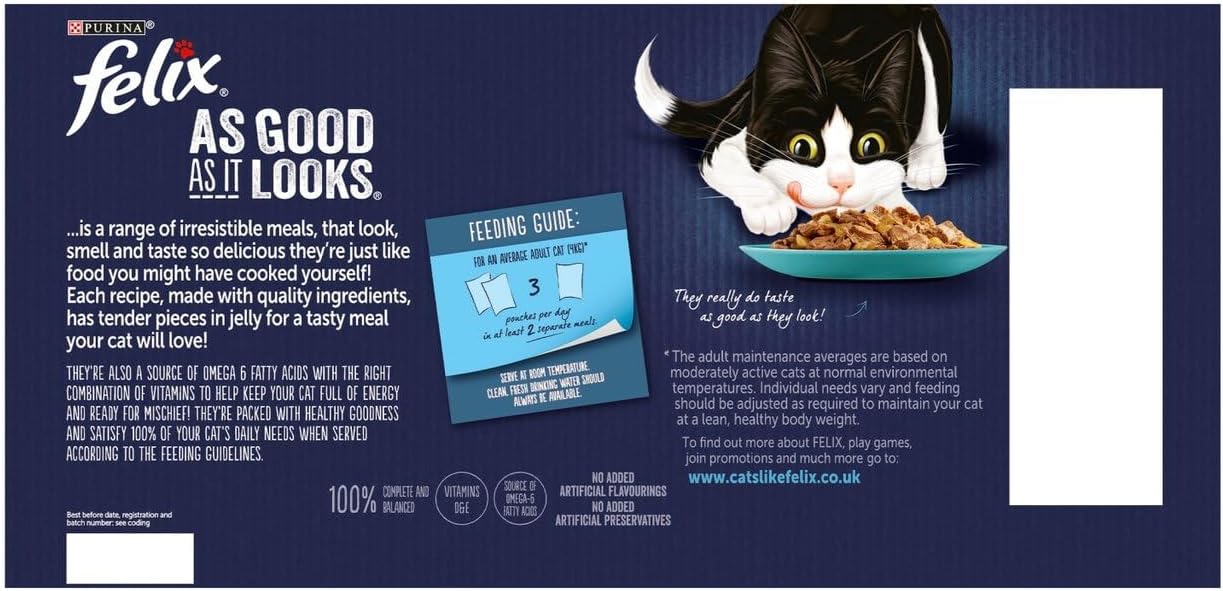 🐱 FELIX As Good As It Looks Ocean Feasts – 40 x 100g Pouches