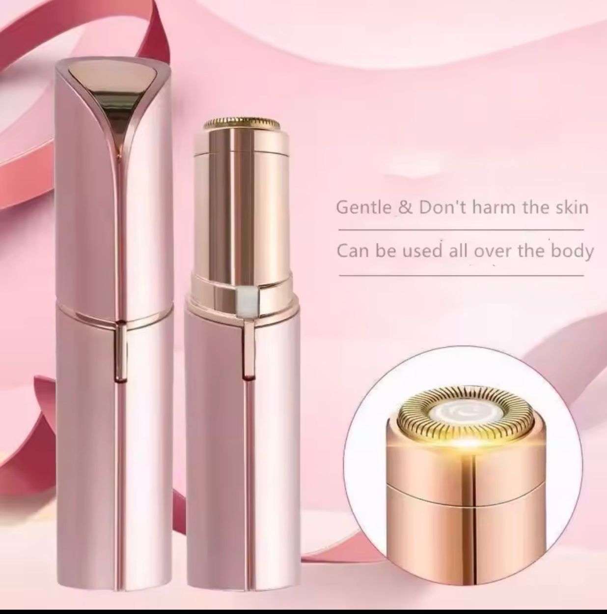 Electric Facial Hair Removal Epilator Eyebrow Lipstick Shape Painless Facial Sensitive Areas Bikini Depilator Shaver