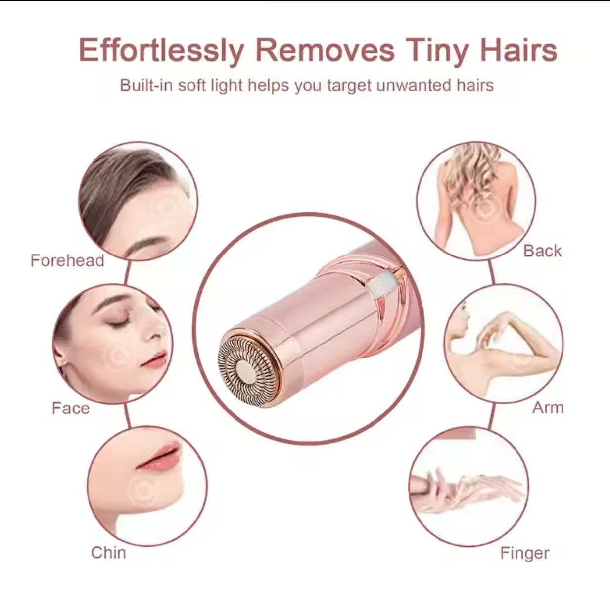 Electric Facial Hair Removal Epilator Eyebrow Lipstick Shape Painless Facial Sensitive Areas Bikini Depilator Shaver