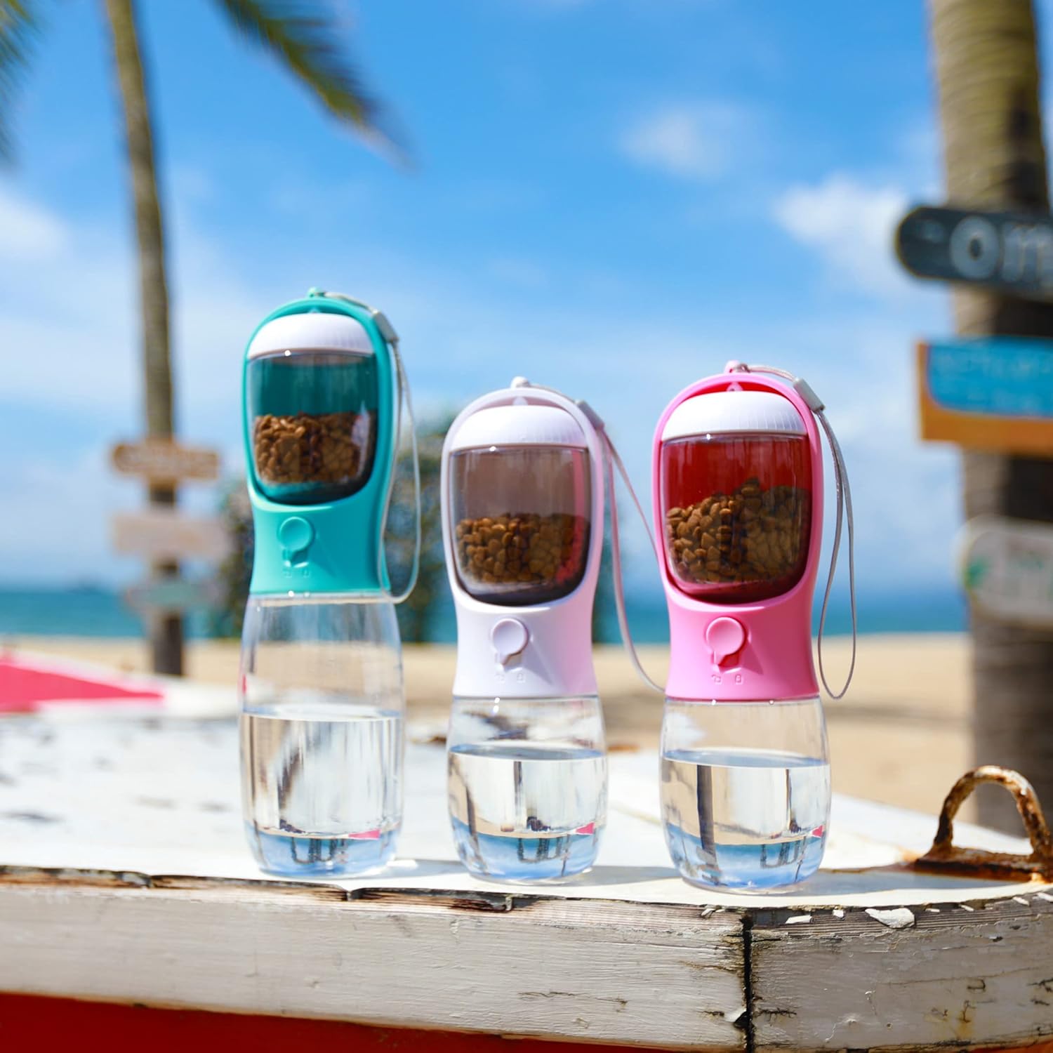 🐾 AVELORA Portable Dog Water Bottle with Food Container