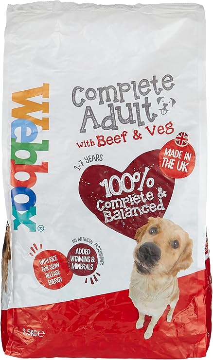 🐕 Webbox Adult 100% Complete Food with Beef &amp; Vegetables (2.5kg)