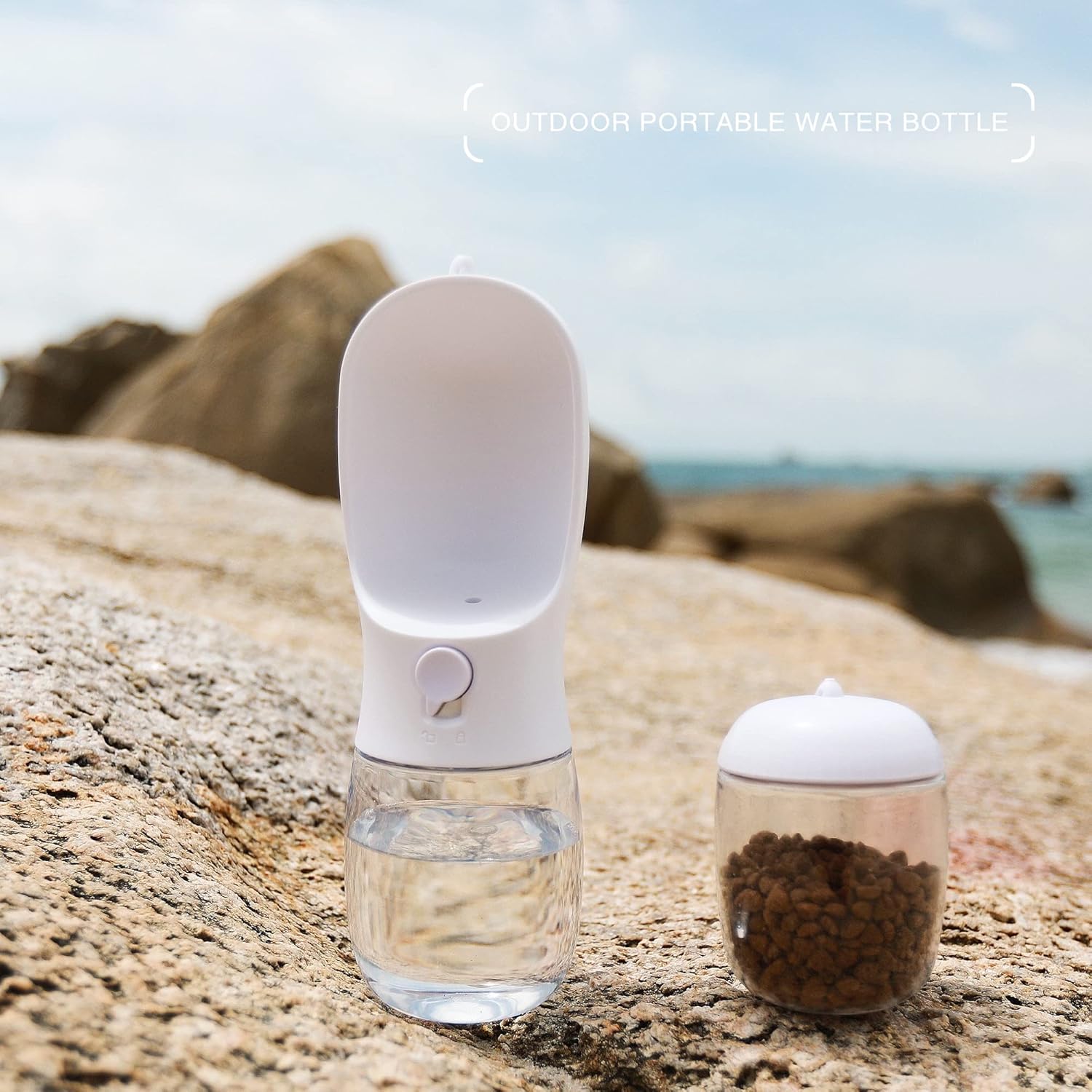 🐾 AVELORA Portable Dog Water Bottle with Food Container