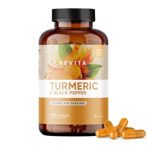 🌿 Revita Roots Turmeric &amp; Black Pepper Capsules (180s)